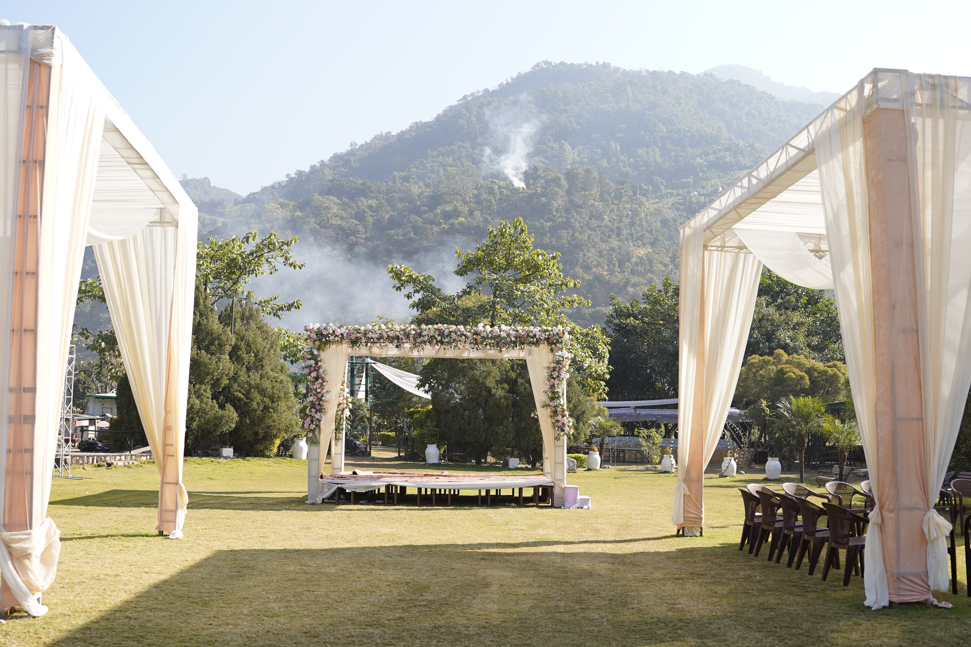 Wedding celebration space at Maldevta Farms